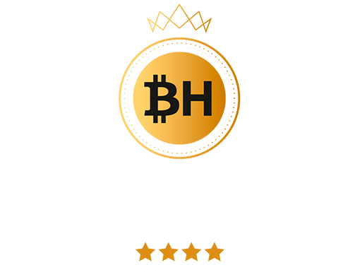 Bitcoin Hotel, stacked on a dark ground